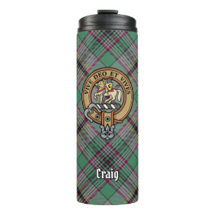 Garrafa Térmica Clan Craig Crest sobre Tartan
