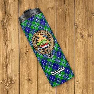Garrafa Térmica Clan Douglas Crest sobre Tartan