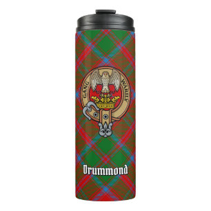 Garrafa Térmica Clan Drummond Crest sobre Tartan