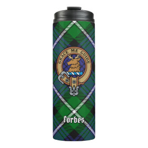 Garrafa Térmica Clan Forbes Crest sobre Tartan