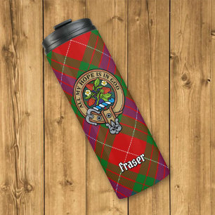 Garrafa Térmica Clan Fraser Crest sobre Tartan