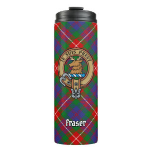 Garrafa Térmica Clan Fraser do Lovat Crest sobre Tartan