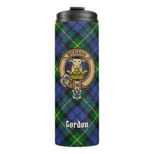 Garrafa Térmica Clan Gordon Crest sobre Tartan