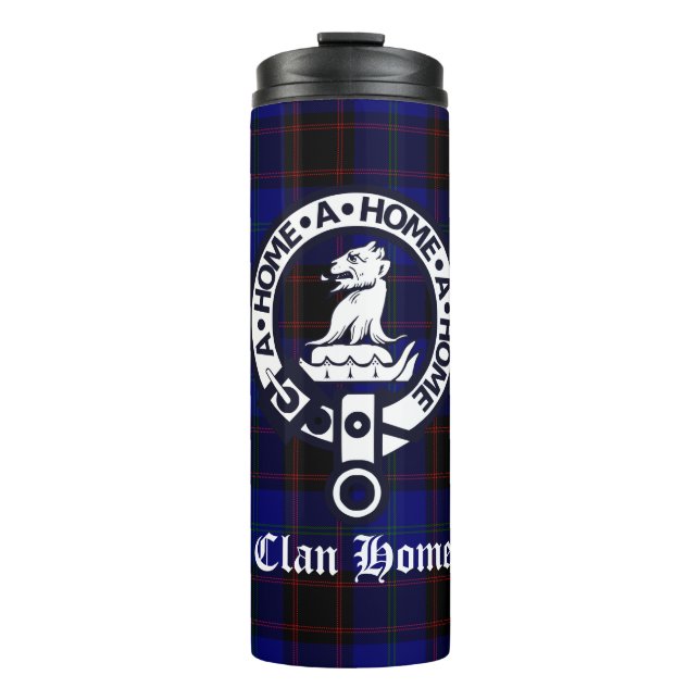 Garrafa Térmica Clan Home Crest Crachá e Tartan (Frente)