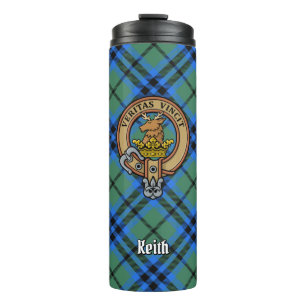Garrafa Térmica Clan Keith Crest sobre Tartan