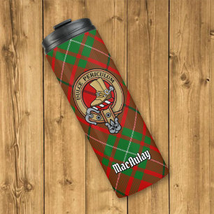 Garrafa Térmica Clan MacAulay Crest sobre Tartan
