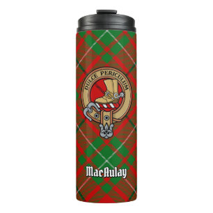 Garrafa Térmica Clan MacAulay Crest sobre Tartan