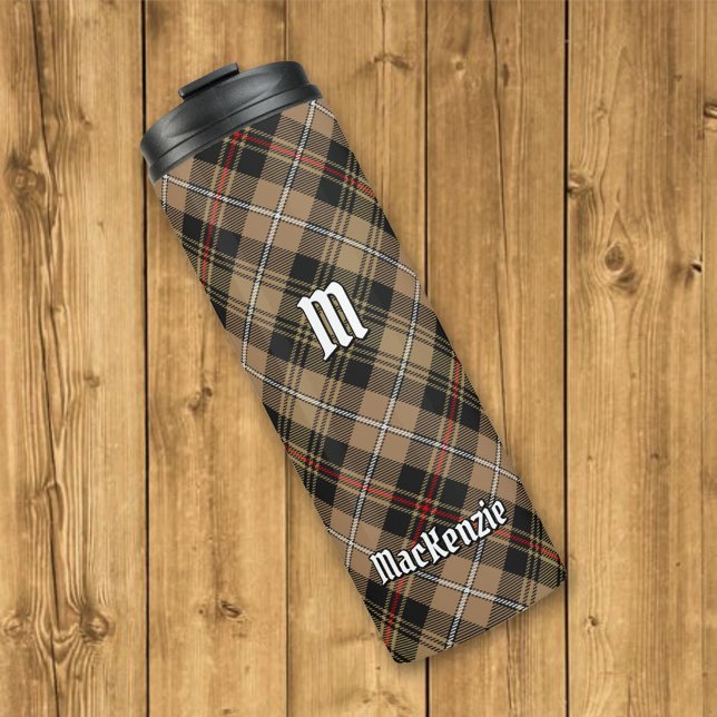 Garrafa Térmica Clan MacKenzie caçando Brown Tartan (Criador carregado)