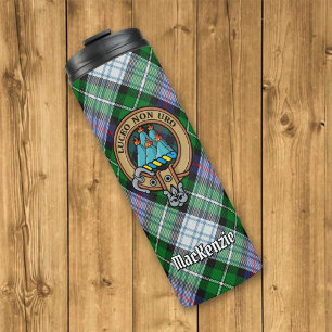 Garrafa Térmica Clan MacKenzie Crest over Dress Tartan