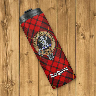 Garrafa Térmica Clan MacQueen Crest sobre Tartan