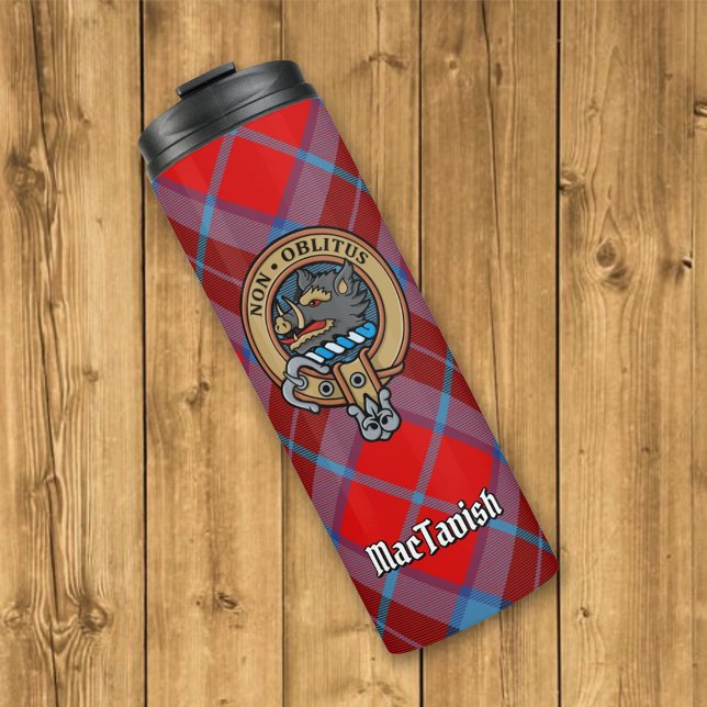 Garrafa Térmica Clan MacTavish Crest sobre Tartan (Criador carregado)
