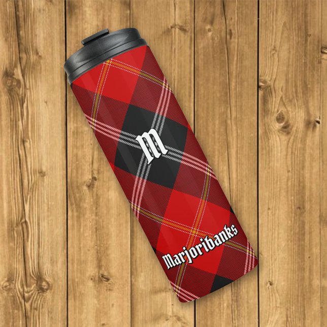 Garrafa Térmica Clan Marjoribanks Tartan (Criador carregado)