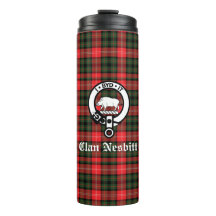 Clan Nesbitt Crest Crachá e Tartan Personalizado