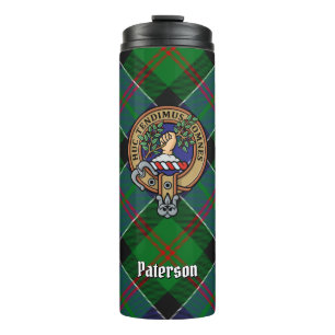 Garrafa Térmica Clan Paterson Crest sobre Tartan
