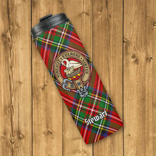Garrafa Térmica Clan Stewart Crest sobre o Royal Tartan