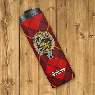 Garrafa Térmica Clan Wallace Crest sobre Tartan