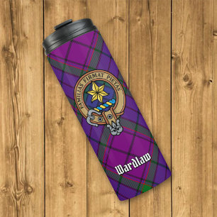 Garrafa Térmica Clan Wardlaw Crest sobre Tartan