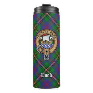 Garrafa Térmica Clan Wood Crest sobre Tartan