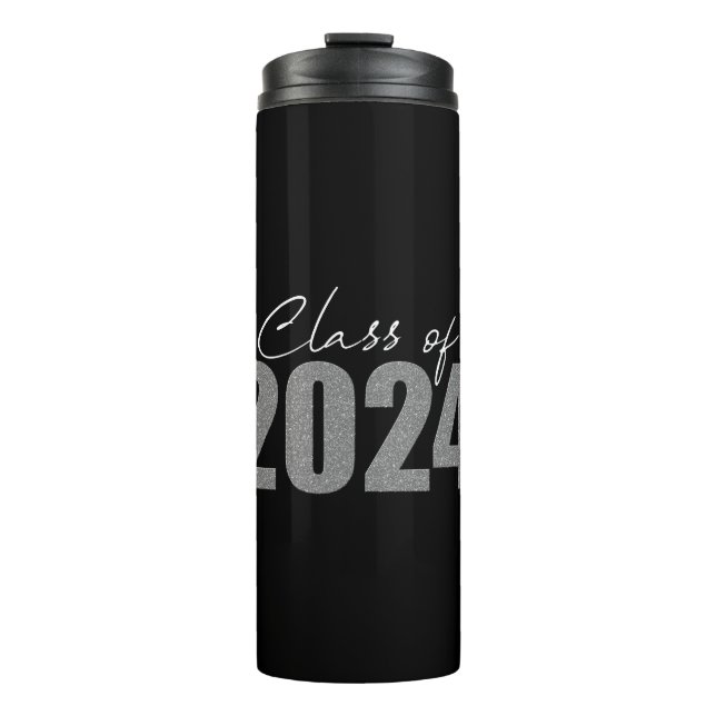 Garrafa Térmica Classe de brilho de prata de 2024 (Frente)