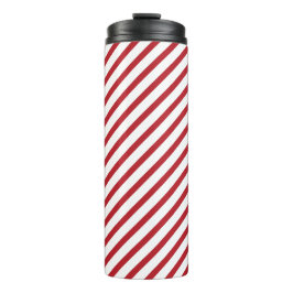 Garrafa Térmica Classic Red White Stripe Thermal Tumbler for Styli