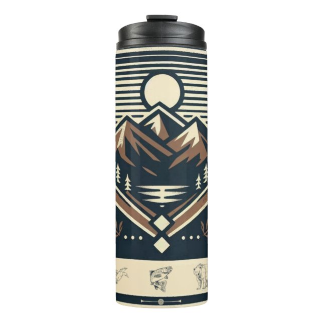 Garrafa Térmica Clássico/colheita ao ar livre/natureza selvagem (Frente)