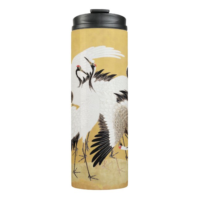 Garrafa Térmica Clássicos ricos em pássaros do Japão (Frente)