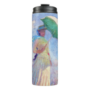 Garrafa Térmica Claude Monet - Mulher com Parasol virada para a di