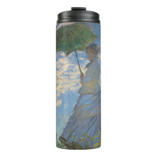 Garrafa Térmica Claude Monet Mulher com um Guarda-Sol Arte Refinad