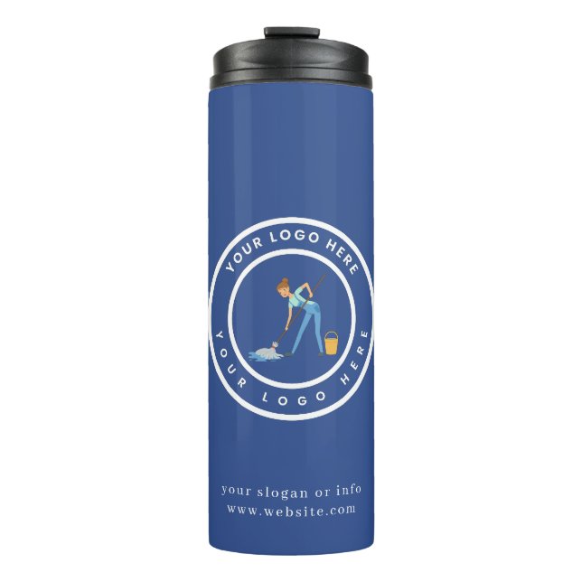 Garrafa Térmica Cleaning Company | Custom Logo Cleaning Service (Frente)