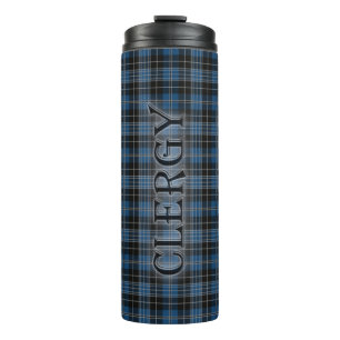 Garrafa Térmica Clergy Tartan com o Sobrenome