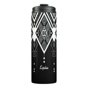 Garrafa Térmica Cliente Branco E Preto Americano Nativo