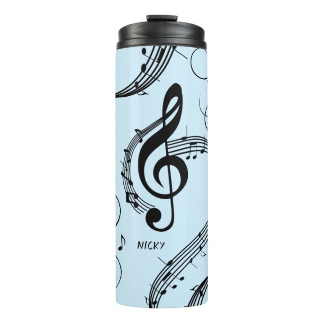 Garrafa Térmica Climactic G Clef Music Blue (Frente)