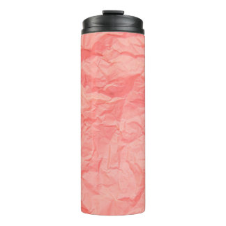 Garrafa Térmica Close up of pink wrinkle crumpled old with paper p