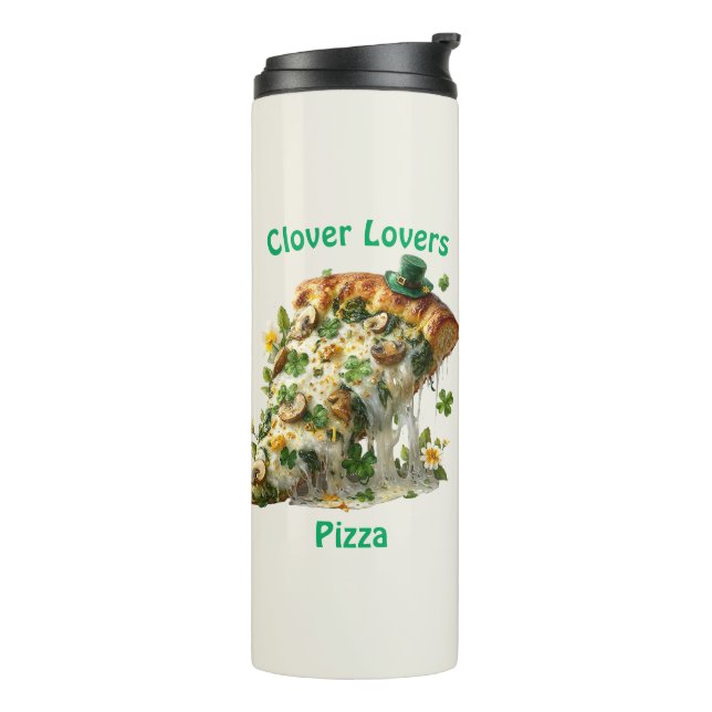 Garrafa Térmica Clover Lovers Pizza St. Patrick’s Day (Giro à esquerda)