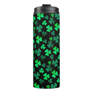 Garrafa Térmica Clover Shamrock Dia de São Patrício verde irland