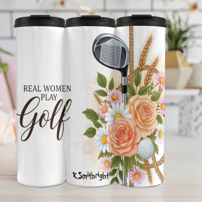 Garrafa Térmica Clube de Golfe com Convênio Floral (Criador carregado)