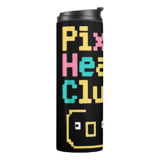 Garrafa Térmica Clube do Coração Pixel: Amor Retro Arte Pixel para