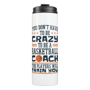 Garrafa Térmica Coach Engraçado de Basquete Crazy Cote