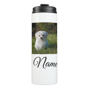 Garrafa Térmica Cobertor personalizado com foto de animal colorido