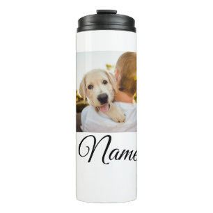 Garrafa Térmica Cobertor personalizado com foto de animal colorido
