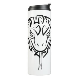 Garrafa Térmica Cobra de Tribal Negro e Branco