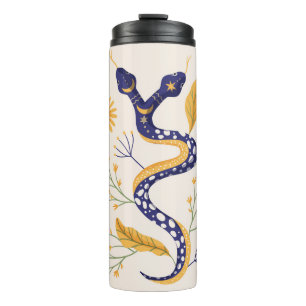 Garrafa Térmica Cobra e impressão de fada floral