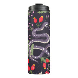 Garrafa Térmica Cobra e impressão de fada floral