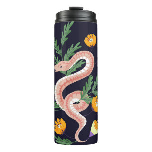 Garrafa Térmica Cobra e impressão de fada floral