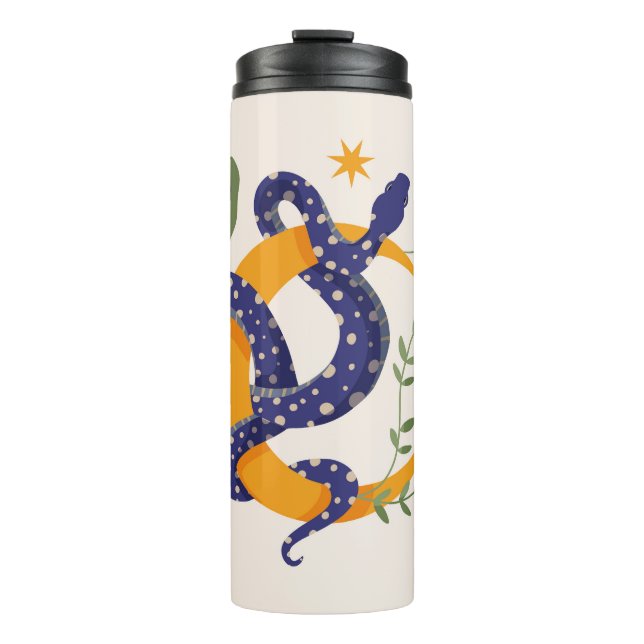 Garrafa Térmica Cobra e impressão de fada floral (Frente)