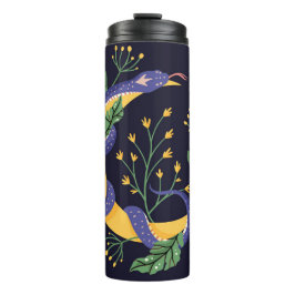 Garrafa Térmica Cobra e impressão de fada floral