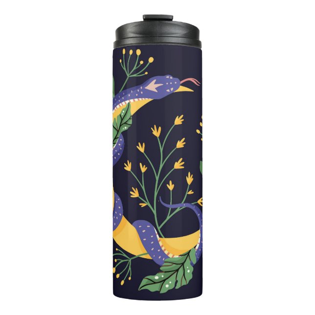 Garrafa Térmica Cobra e impressão de fada floral (Frente)