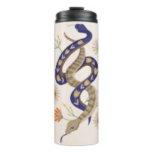 Cobra e impressão de fada floral