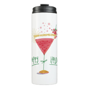 Garrafa Térmica cocktail de natal feliz