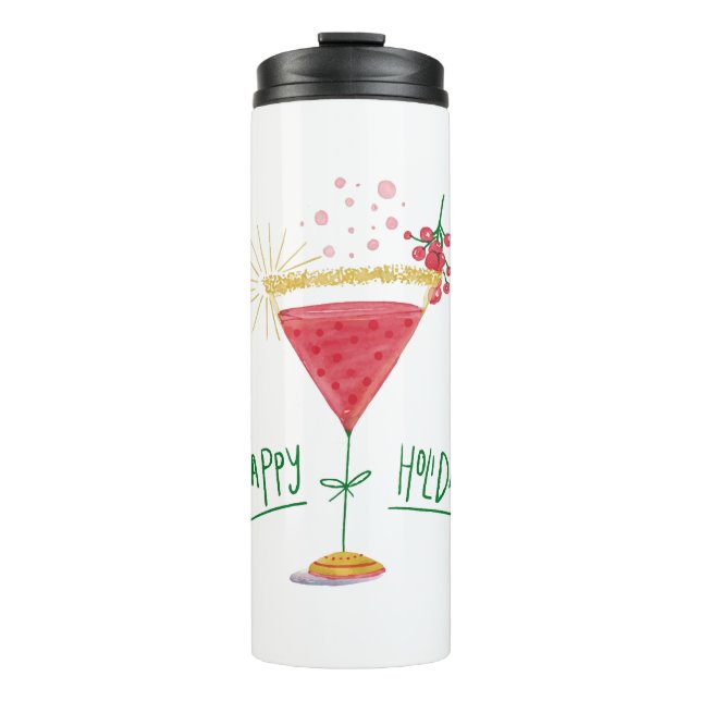 Garrafa Térmica cocktail de natal feliz (Frente)